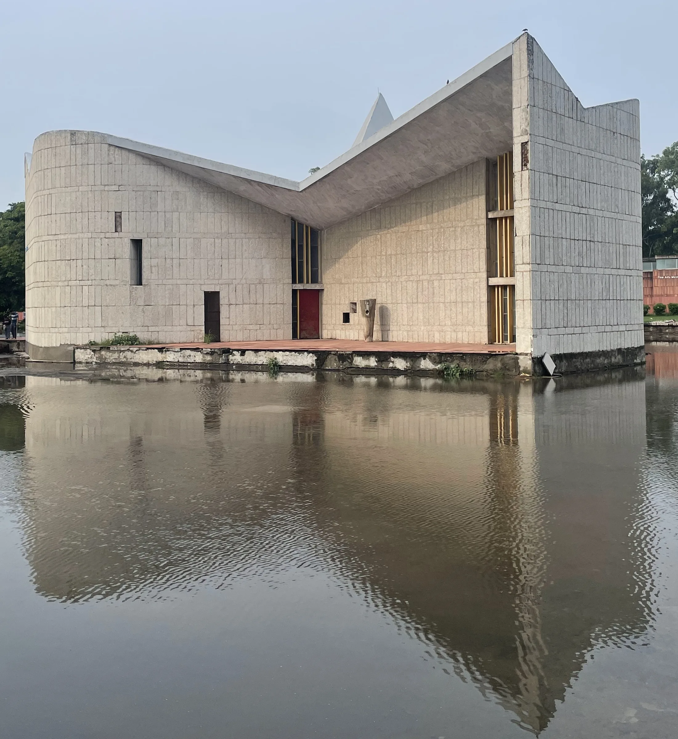Gandhi Bhawan lotus lecture hall Pierre Jeanneret Chandigarh