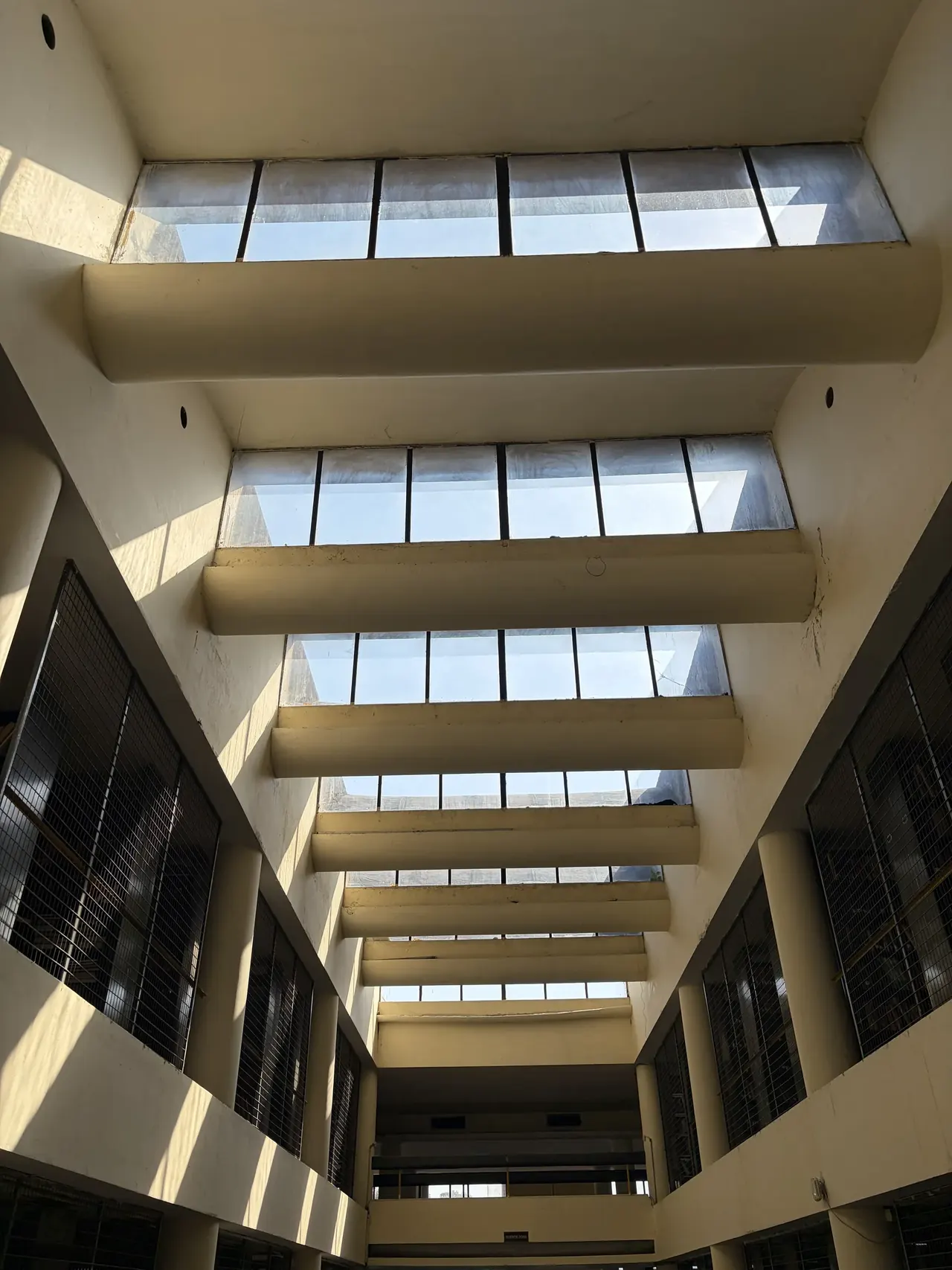 AC Joshi Library clerestory skylight interior, Pierre Jeanneret Chandigarh architecture design tour